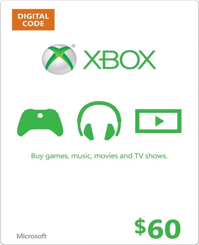 Microsoft xbox live $100 digital gift deals card