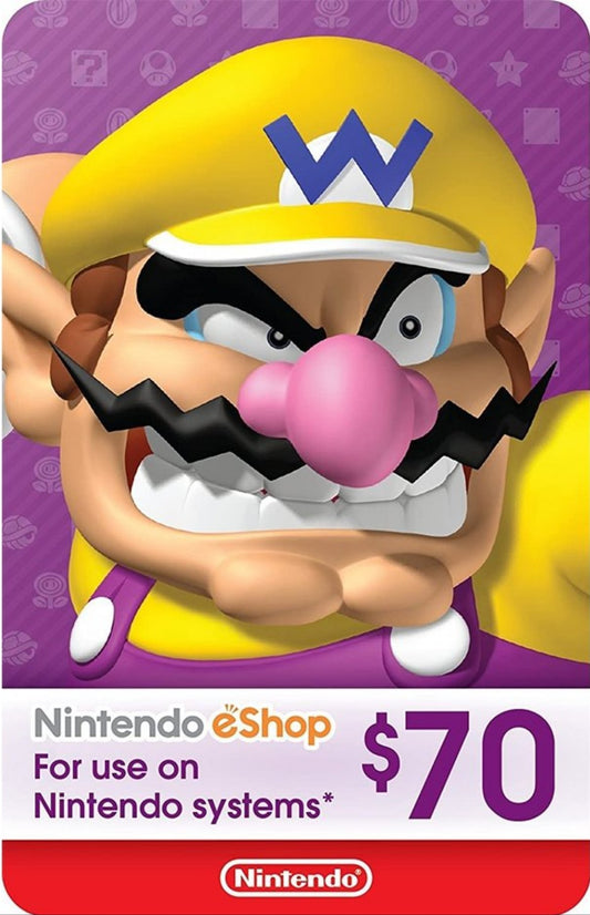 NINTENDO ESHOP CARD CODE $70